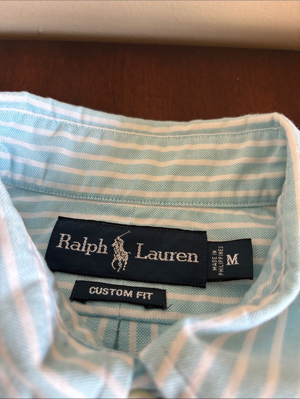 Ralph Lauren Light Blue & White Striped Button-Down Shirt. Classic Fit. M. - Picture 7 of 13